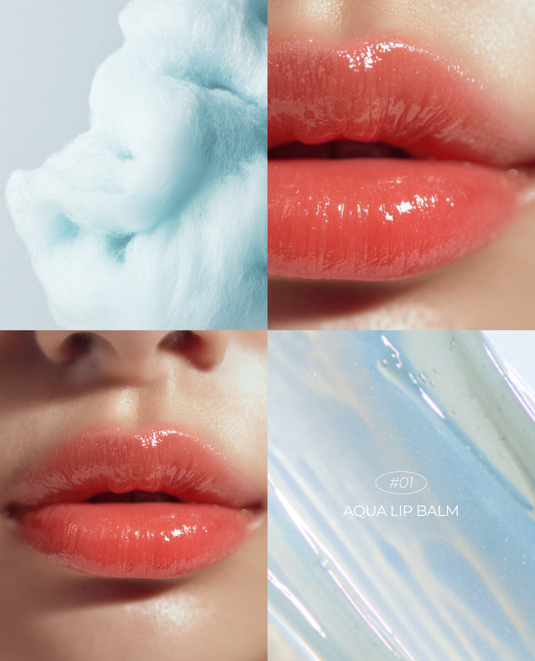 TITTO AQUA BEAM DUAL POT #01 AQUA LIP BALM/SHINE BEAM PLUMPER