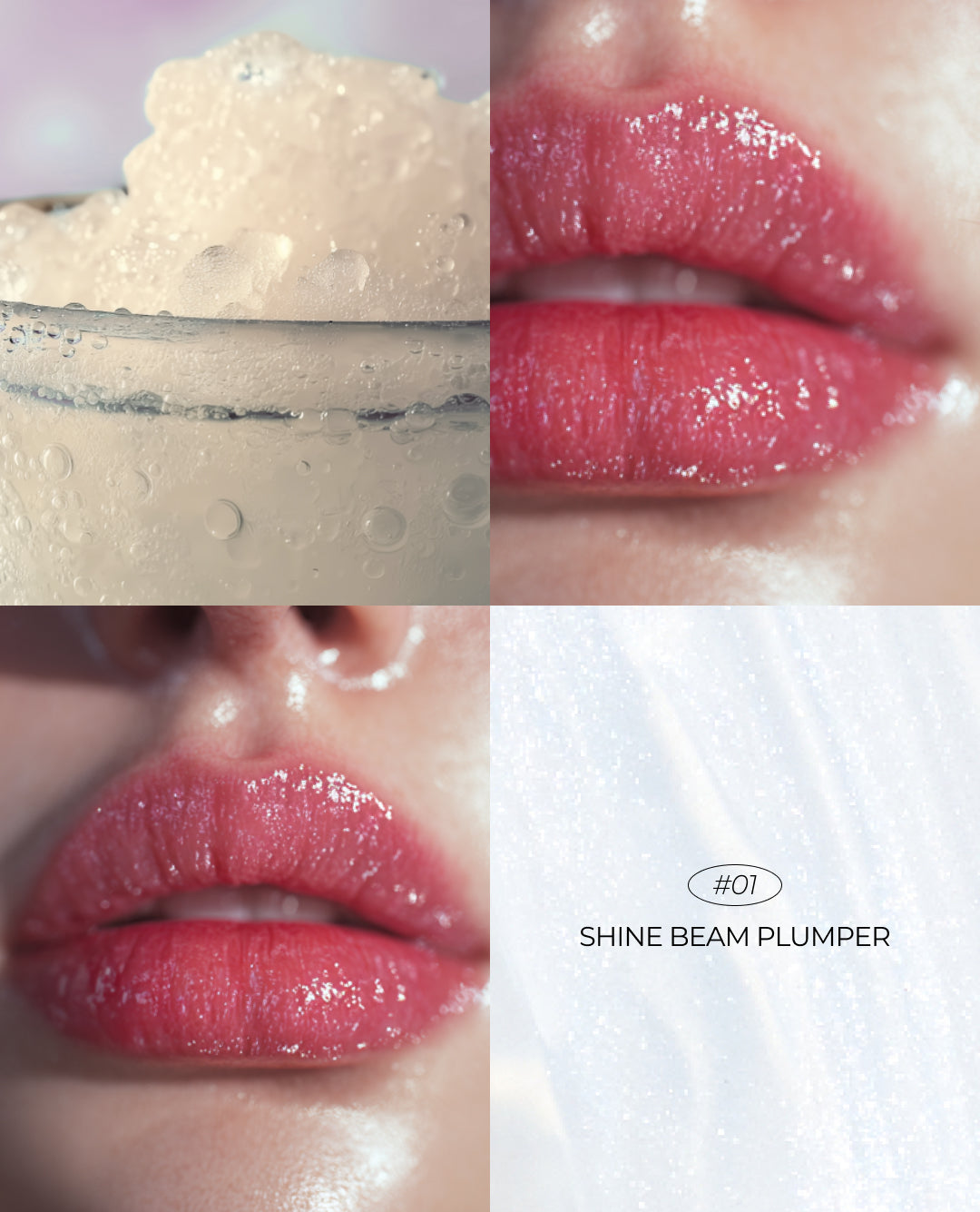 TITTO AQUA BEAM DUAL POT #01 AQUA LIP BALM/SHINE BEAM PLUMPER
