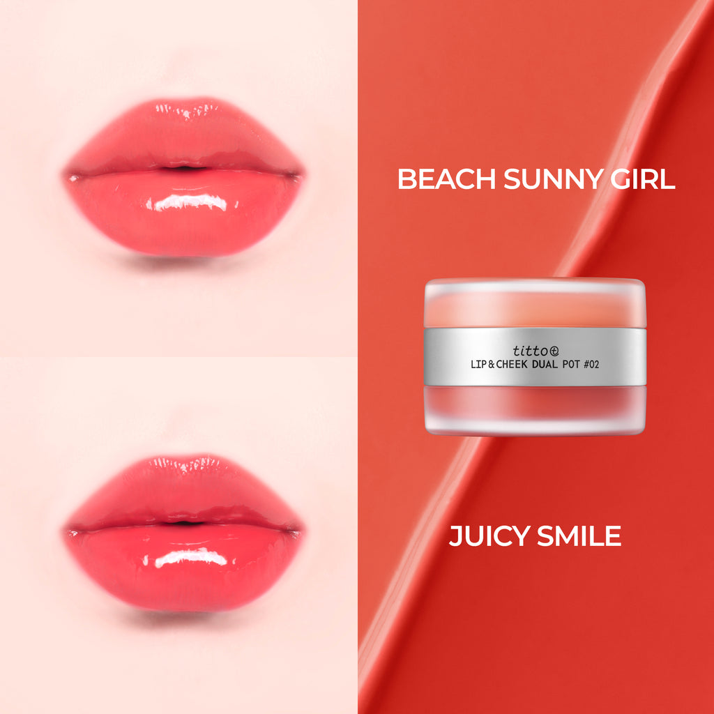 TITTO LIP&CHEEK DUAL POT #02 JUICY SMILE/ SUNNYBAE