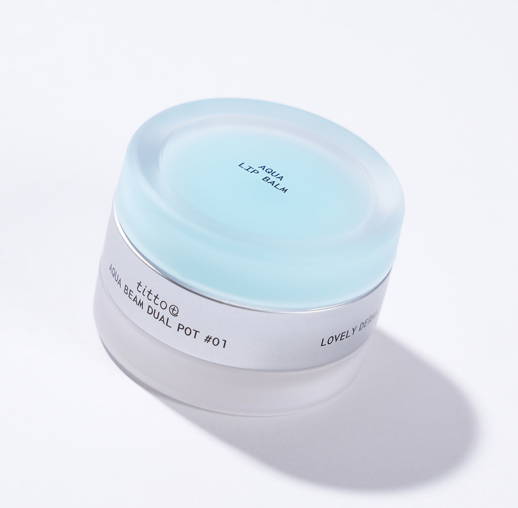 TITTO AQUA BEAM DUAL POT #01 AQUA LIP BALM/SHINE BEAM PLUMPER