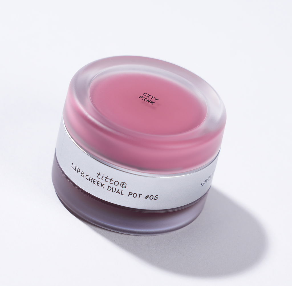 TITTO LIP&CHEEK DUAL POT #05 CITY PINK / PURPLE NEVER DIE