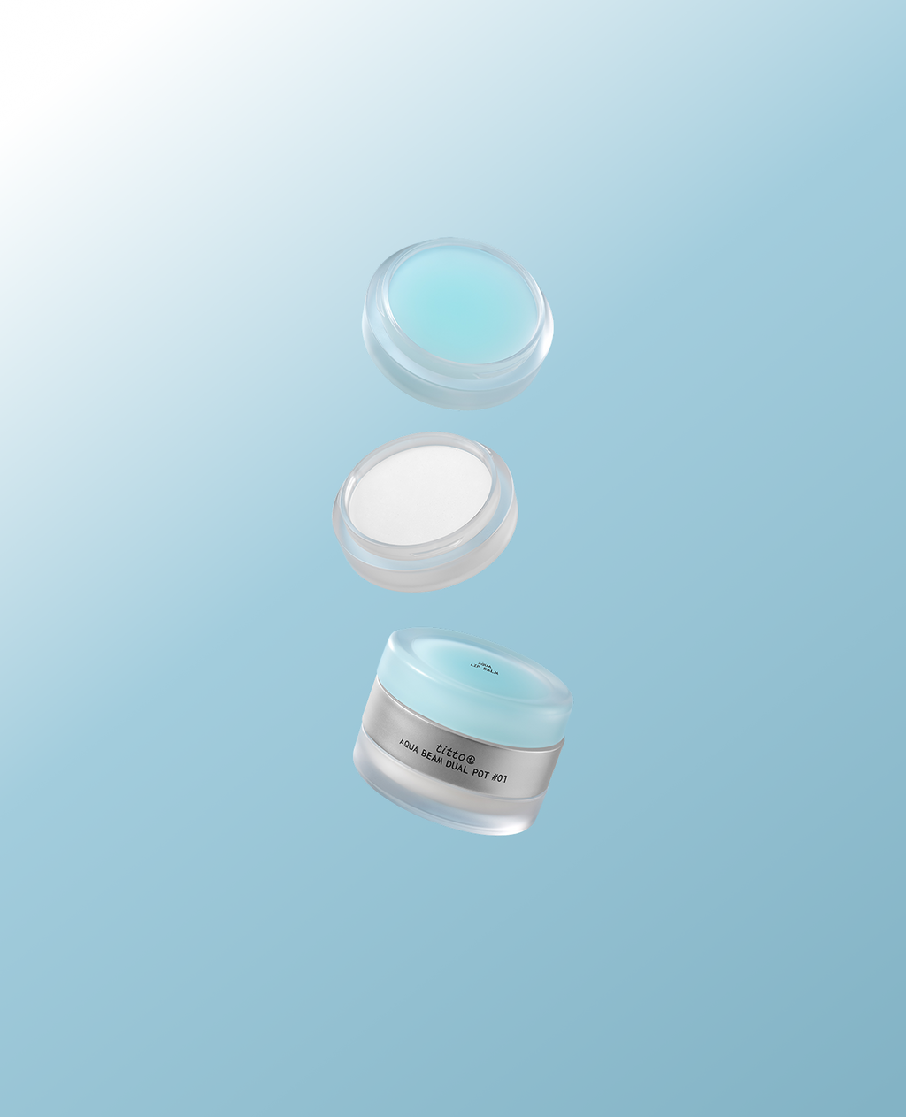 TITTO AQUA BEAM DUAL POT #01 AQUA LIP BALM/SHINE BEAM PLUMPER